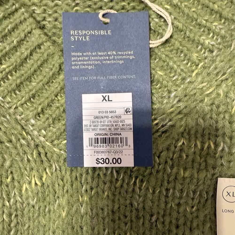 Universal Thread Women's V-Neck Pullover Sweater Green Size XL NWT - Picture 5 of 9